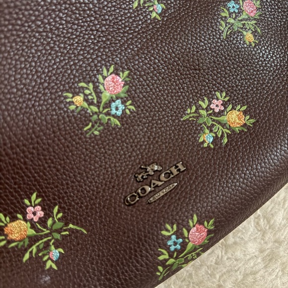 Coach Dark Brown Floral Shoulder Bag Set - Picture 6 of 6